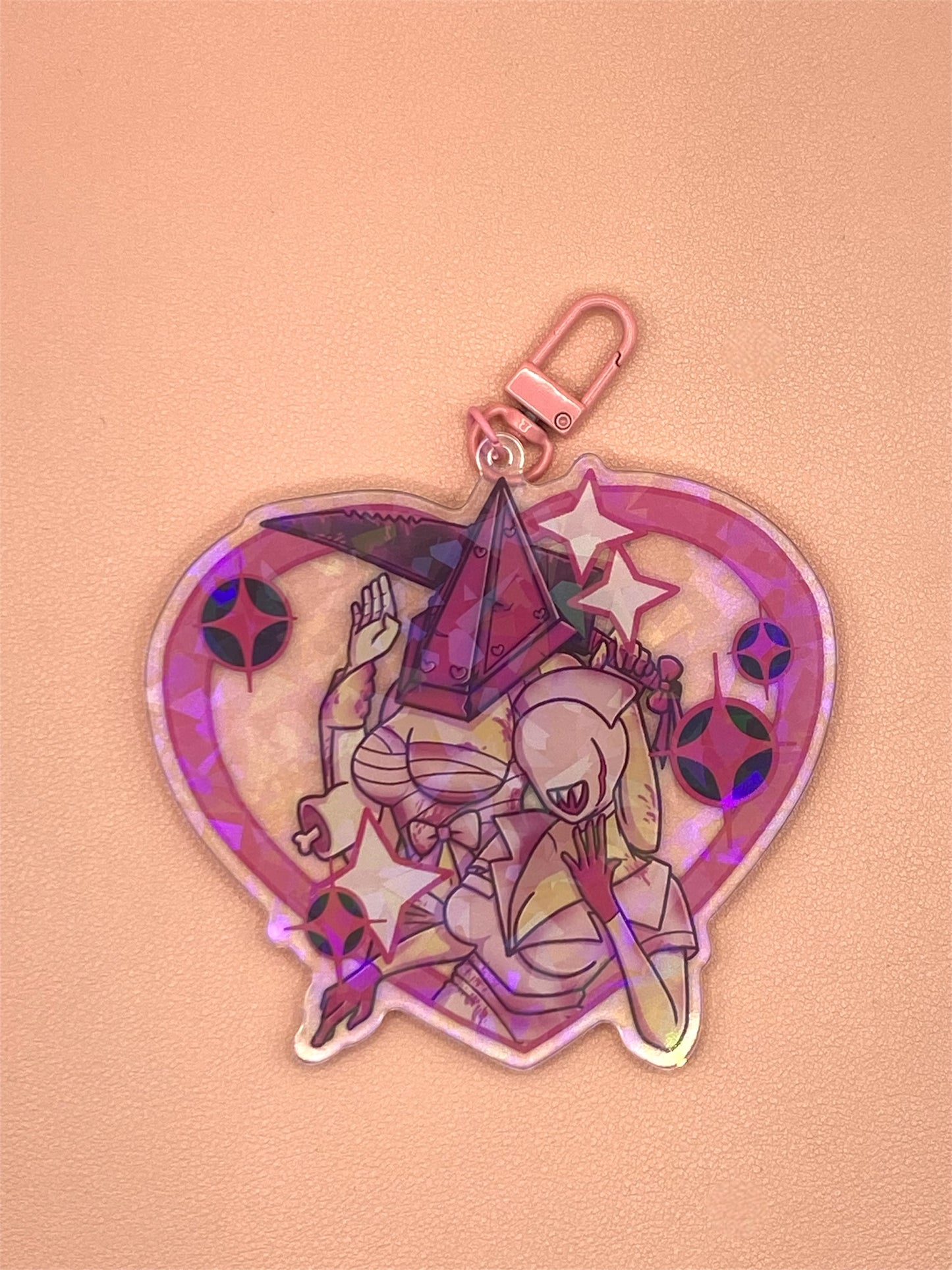 Silent Hill - Pyramid Head+Nurse acrylic keychain