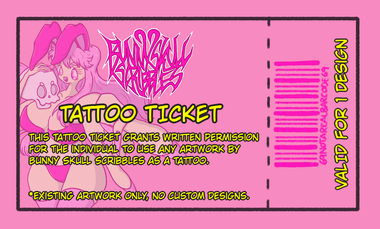 Tattoo ticket (digital product)