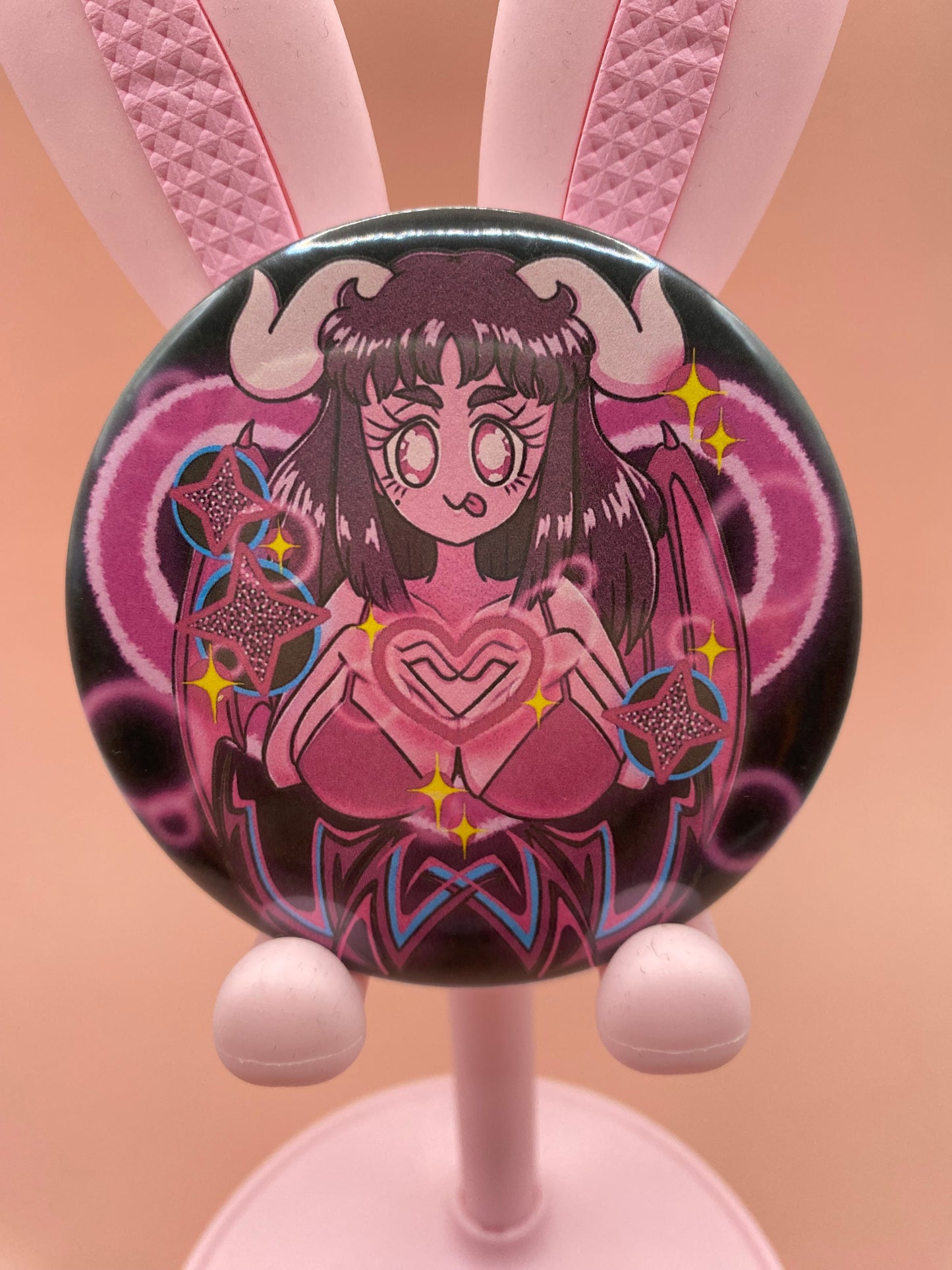 UWU Demon Girl plastic badge