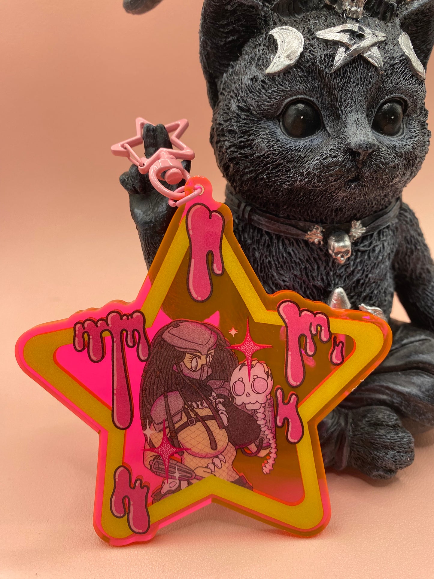 Predator Girl acrylic keychain