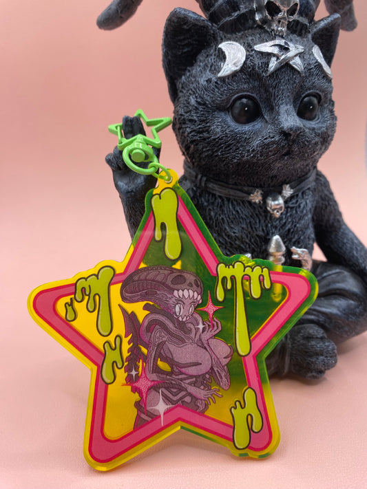 Xenomorph Girl acrylic keychain