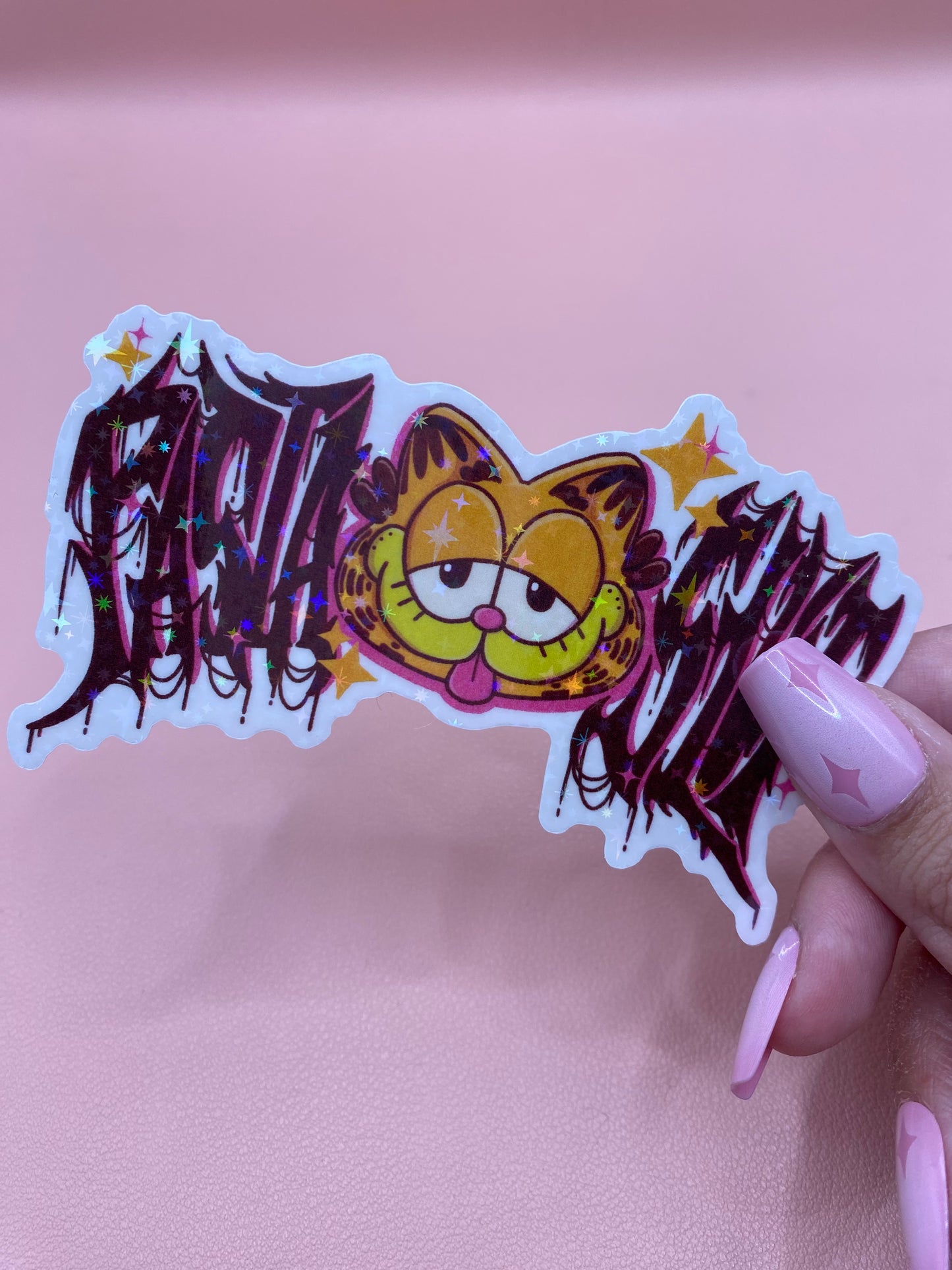 Pasta Slut - Clear Holographic sticker