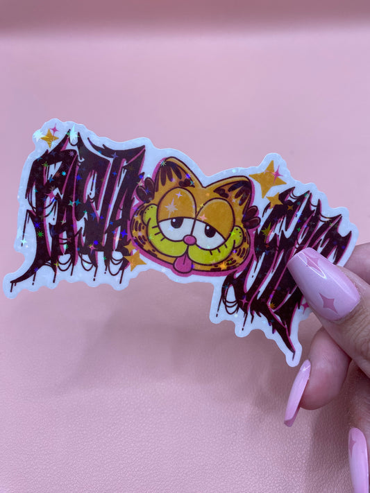 Pasta Slut - Clear Holographic sticker