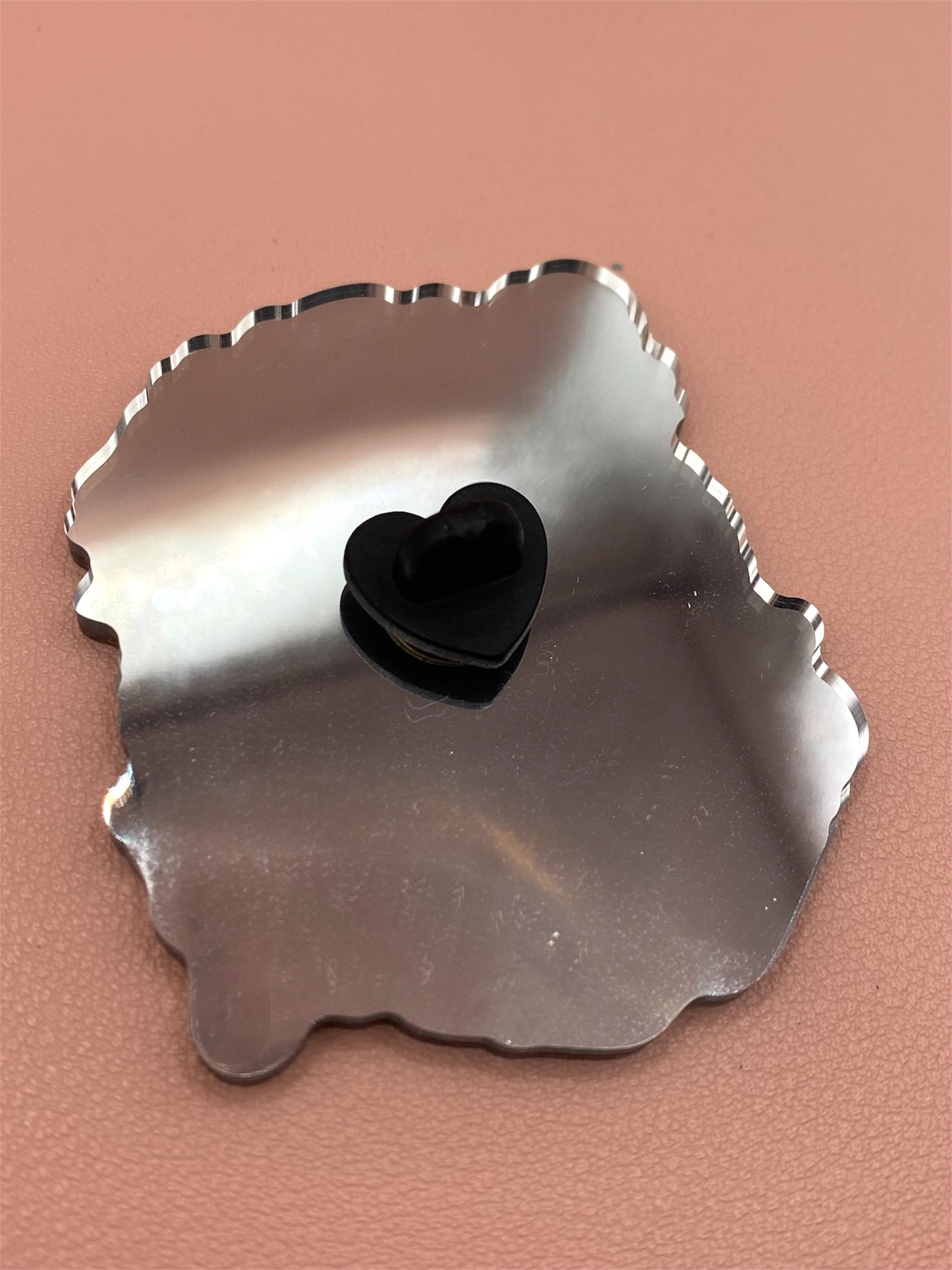 Credit Card Info Demon mirror acrylic pin