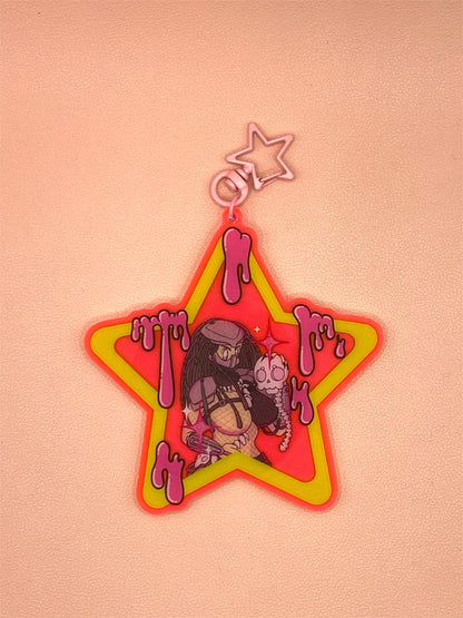 Predator Girl acrylic keychain