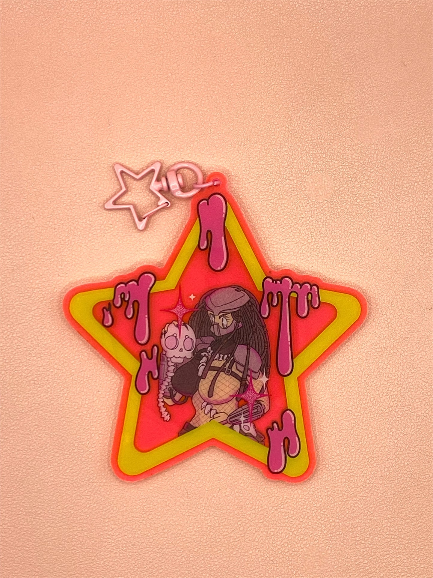 Predator Girl acrylic keychain